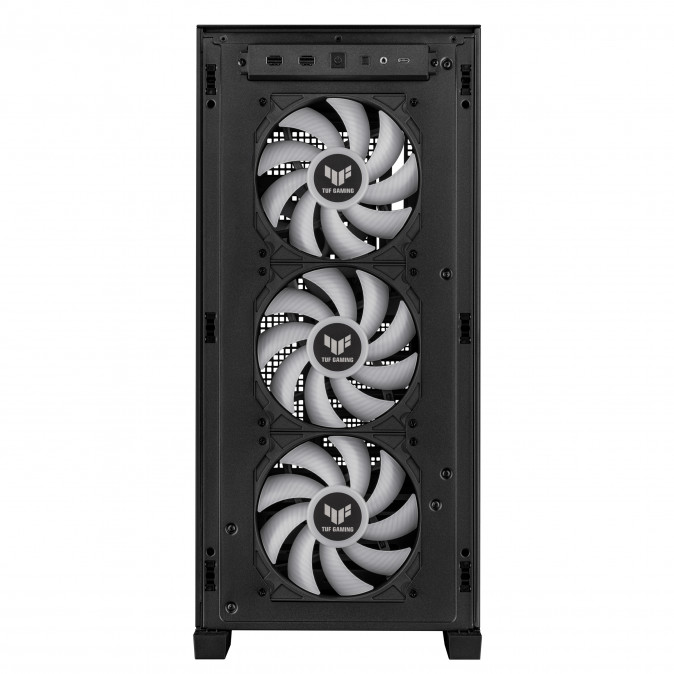 Asus TUF Gaming GT302 TG ARGB BLACK táp nélküli ablakos Mid Tower számítógépház fekete PC