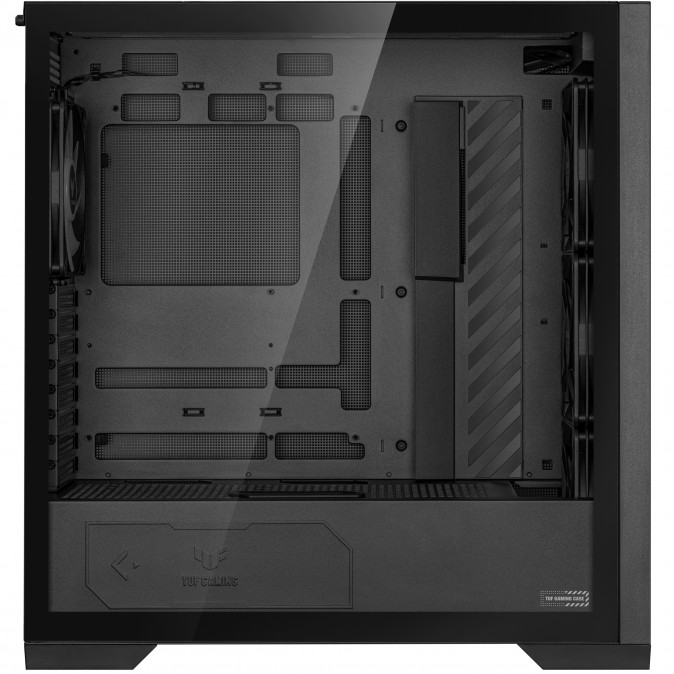 Asus TUF Gaming GT302 TG ARGB BLACK táp nélküli ablakos Mid Tower számítógépház fekete PC