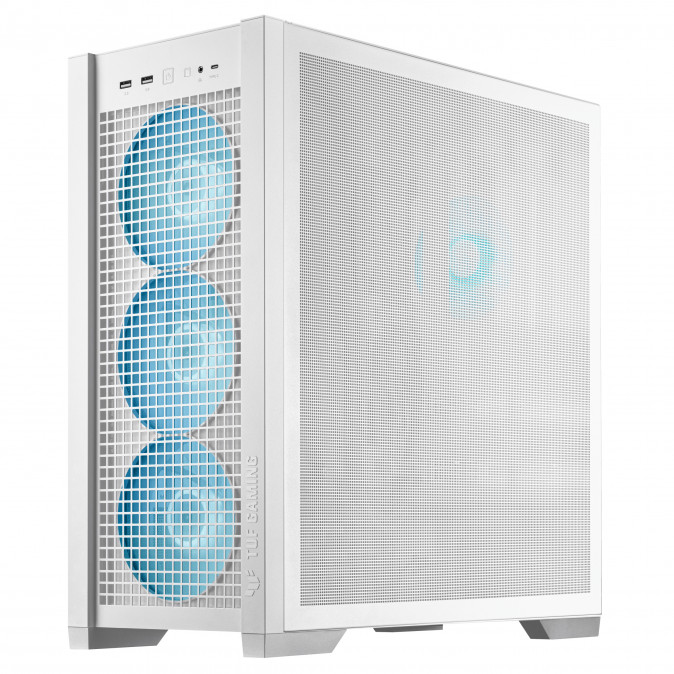 Asus TUF Gaming GT302 TG ARGB WHITE táp nélküli ablakos Mid Tower számítógépház fehér PC