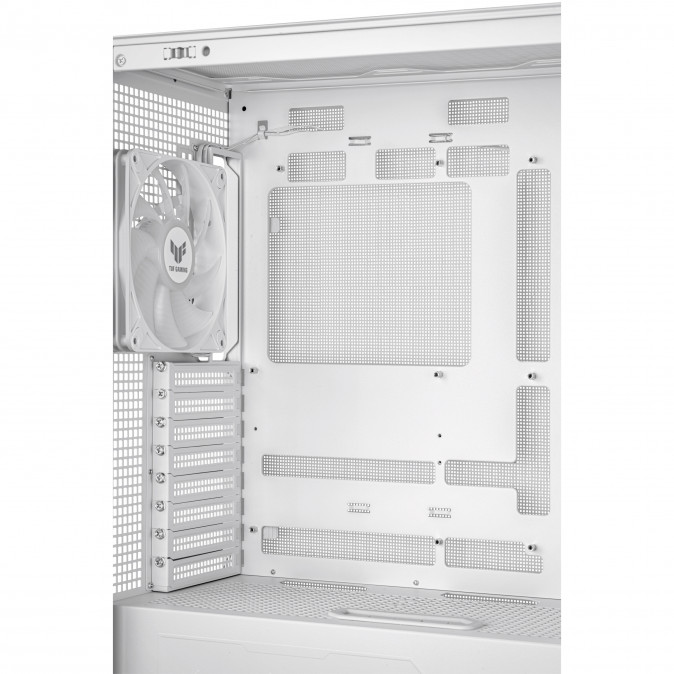 Asus TUF Gaming GT302 TG ARGB WHITE táp nélküli ablakos Mid Tower számítógépház fehér PC