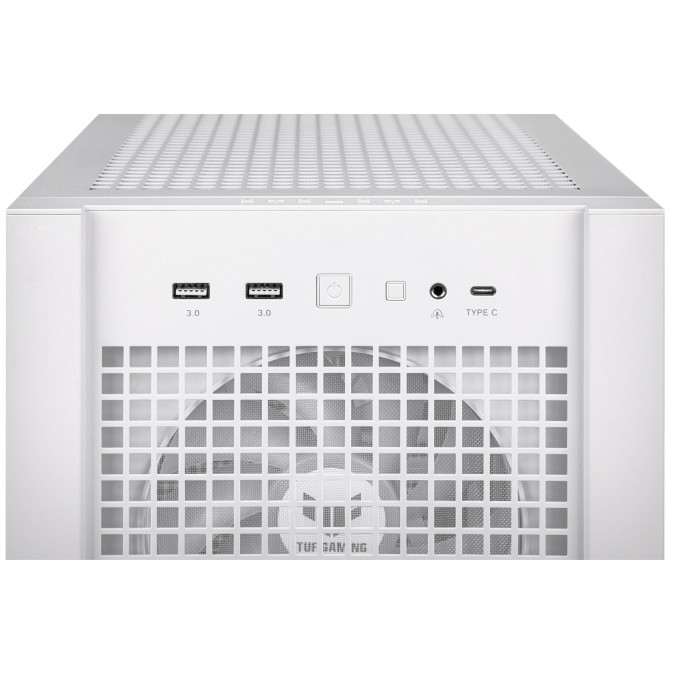 Asus TUF Gaming GT302 TG ARGB WHITE táp nélküli ablakos Mid Tower számítógépház fehér PC