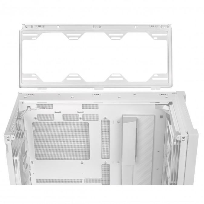 Asus TUF Gaming GT302 TG ARGB WHITE táp nélküli ablakos Mid Tower számítógépház fehér PC