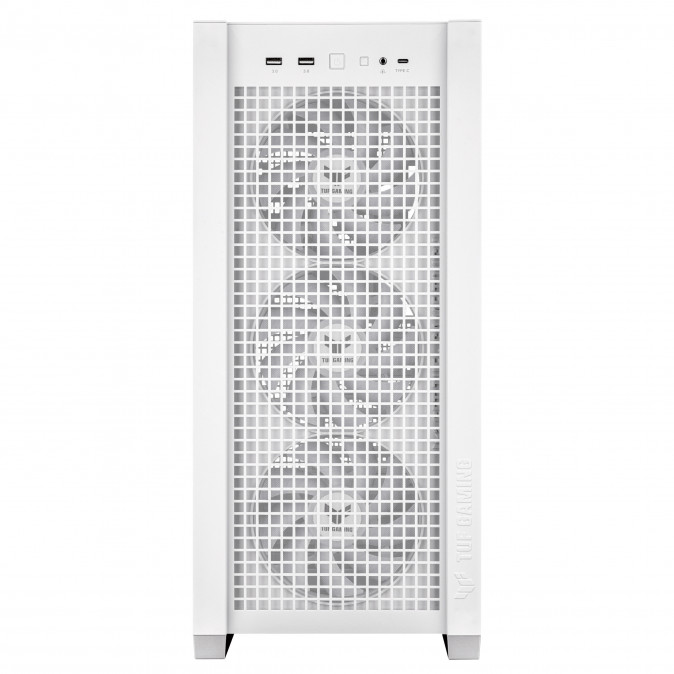 Asus TUF Gaming GT302 TG ARGB WHITE táp nélküli ablakos Mid Tower számítógépház fehér PC