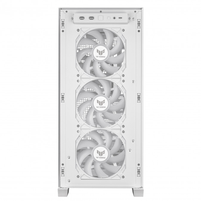 Asus TUF Gaming GT302 TG ARGB WHITE táp nélküli ablakos Mid Tower számítógépház fehér PC