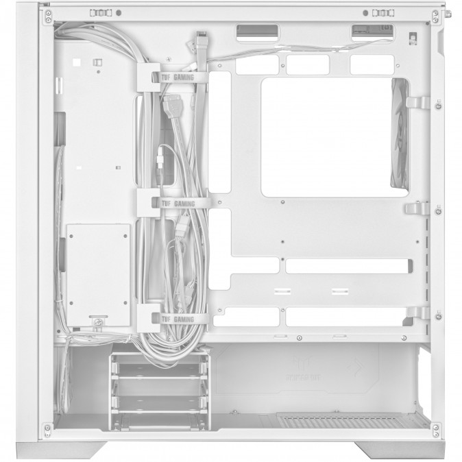Asus TUF Gaming GT302 TG ARGB WHITE táp nélküli ablakos Mid Tower számítógépház fehér PC