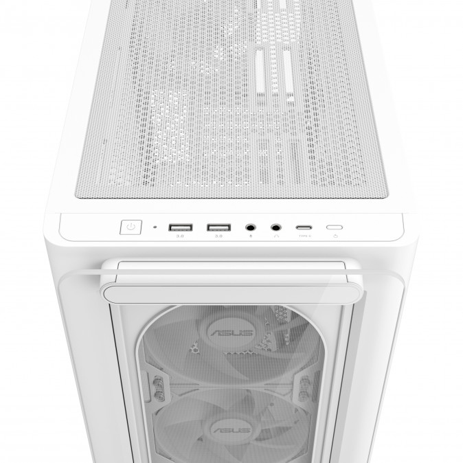 Asus A23 Plus táp nélküli ablakos MT Mini Tower számítógépház fehér PC