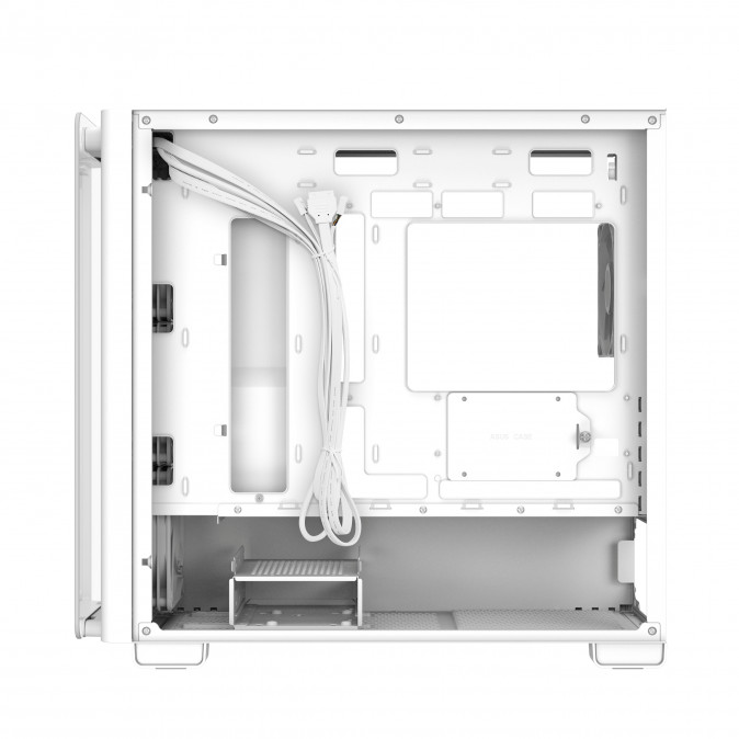 Asus A23 Plus táp nélküli ablakos MT Mini Tower számítógépház fehér PC