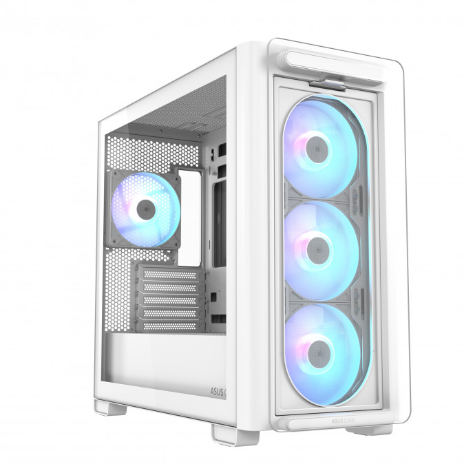 Asus A23 Plus táp nélküli ablakos MT Mini Tower számítógépház fehér PC