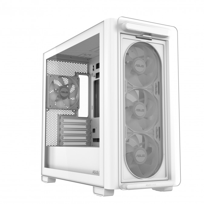 Asus A23 Plus táp nélküli ablakos MT Mini Tower számítógépház fehér PC