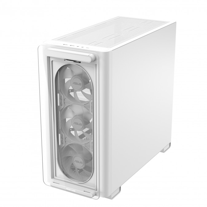 Asus A23 Plus táp nélküli ablakos MT Mini Tower számítógépház fehér PC