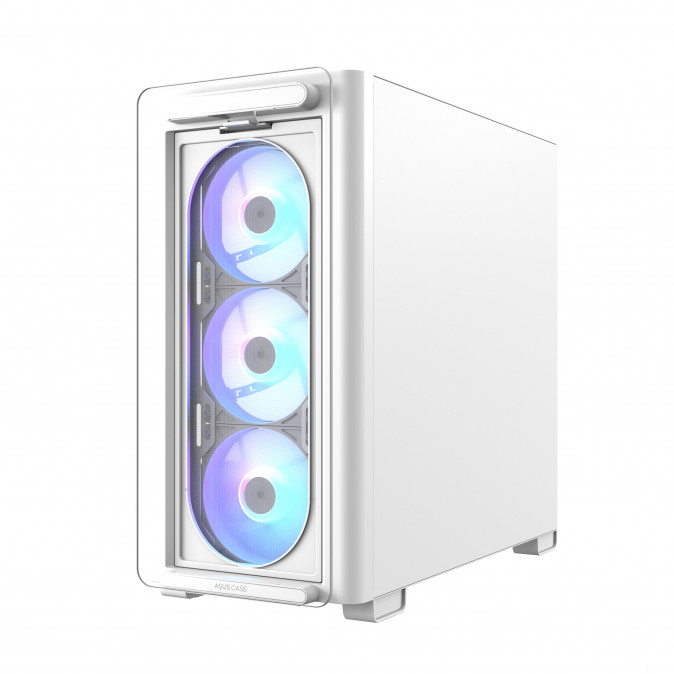 Asus A23 Plus táp nélküli ablakos MT Mini Tower számítógépház fehér PC