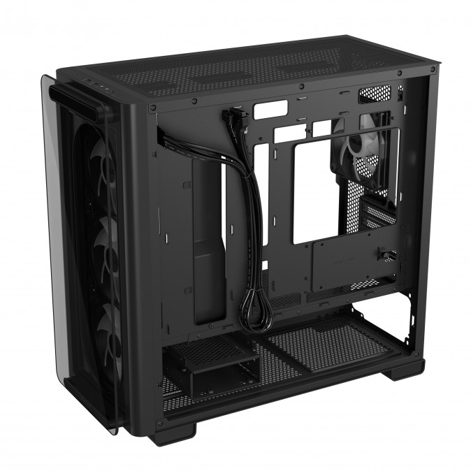 Asus A23 Plus táp nélküli ablakos MT Mini Tower számítógépház fekete PC