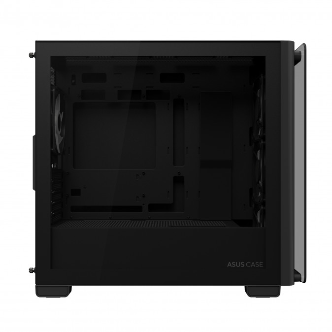 Asus A23 Plus táp nélküli ablakos MT Mini Tower számítógépház fekete PC