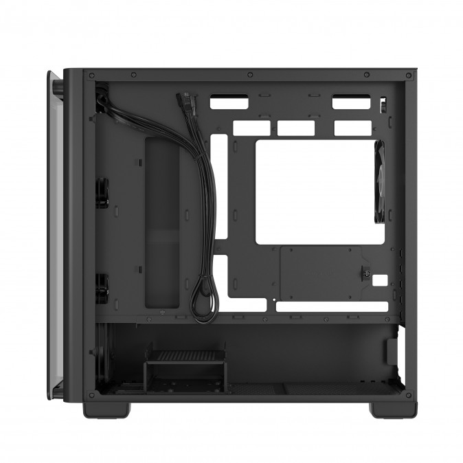 Asus A23 Plus táp nélküli ablakos MT Mini Tower számítógépház fekete PC