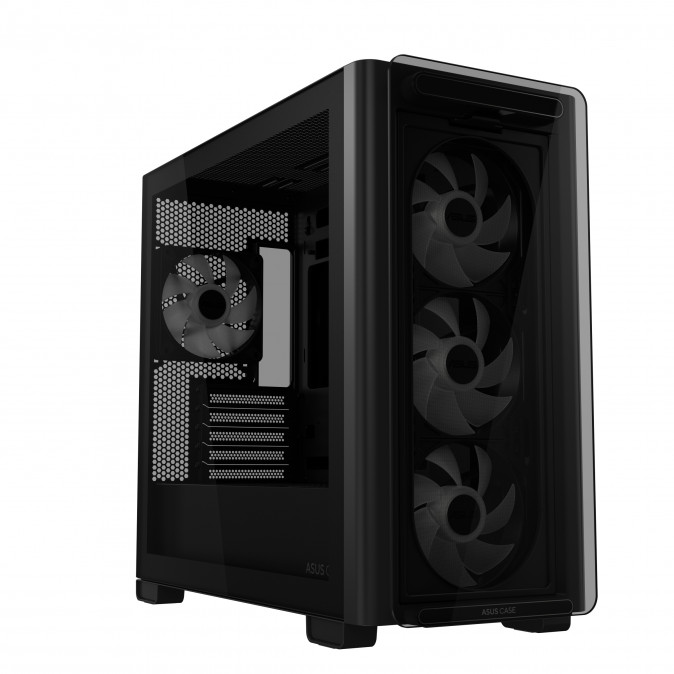 Asus A23 Plus táp nélküli ablakos MT Mini Tower számítógépház fekete PC