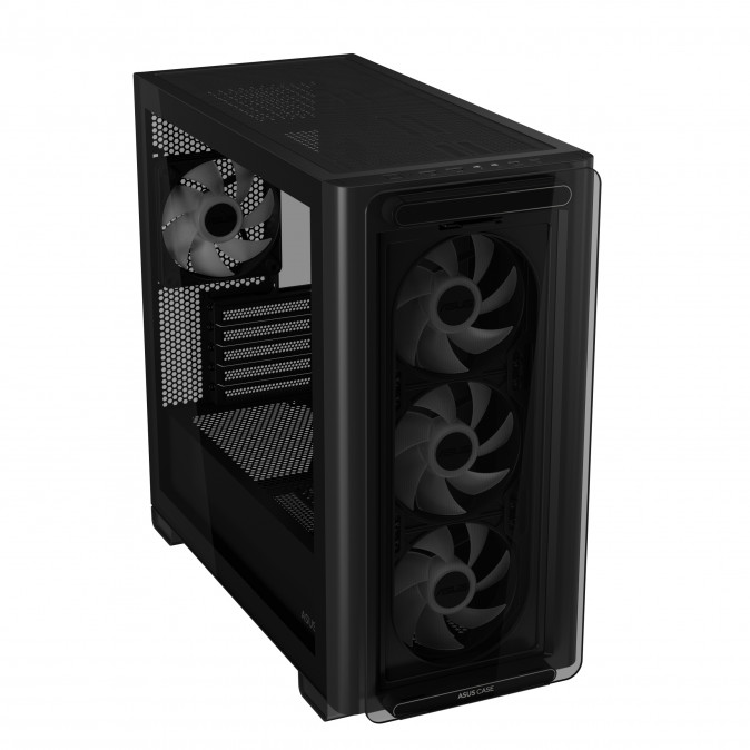 Asus A23 Plus táp nélküli ablakos MT Mini Tower számítógépház fekete PC