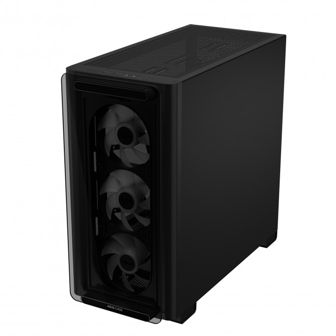Asus A23 Plus táp nélküli ablakos MT Mini Tower számítógépház fekete PC