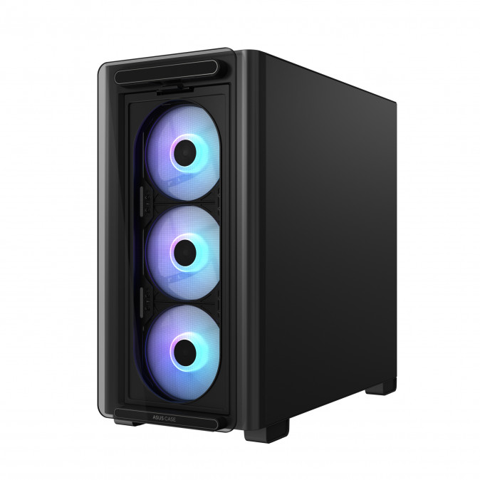 Asus A23 Plus táp nélküli ablakos MT Mini Tower számítógépház fekete PC