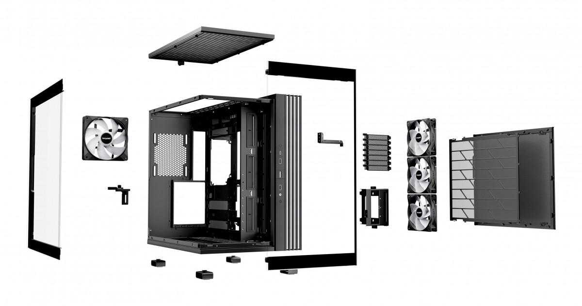 BE QUIET! Ház Midi ATX Light Base 600 LX Tápegység nélkül, Fekete PC