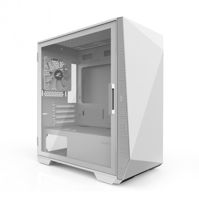 Zalman Z1 Iceberg White táp nélküli ablakos MT Mini Tower számítógépház fehér PC