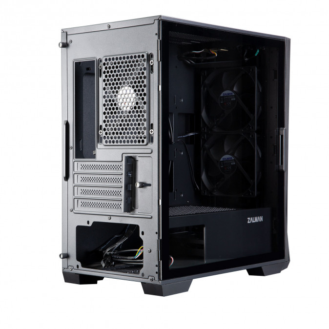 Zalman Z1 Iceberg Black táp nélküli ablakos Mid Tower számítógépház fekete PC