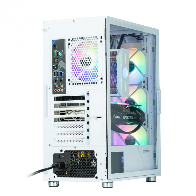 Zalman i3 NEO White táp nélküli ablakos Mid Tower számítógépház fehér PC