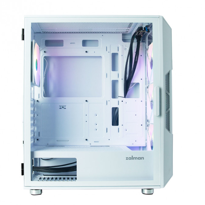 Zalman i3 NEO White táp nélküli ablakos Mid Tower számítógépház fehér PC
