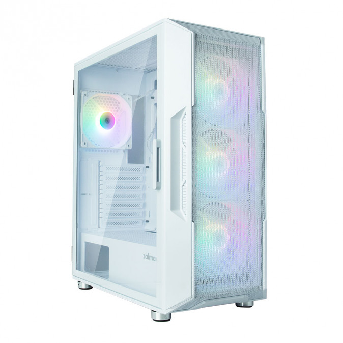 Zalman i3 NEO White táp nélküli ablakos Mid Tower számítógépház fehér PC