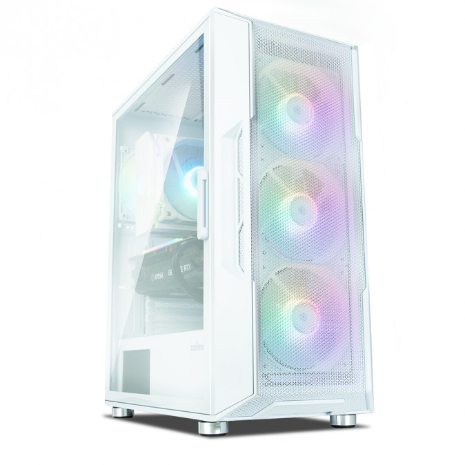 Zalman i3 NEO White táp nélküli ablakos Mid Tower számítógépház fehér PC