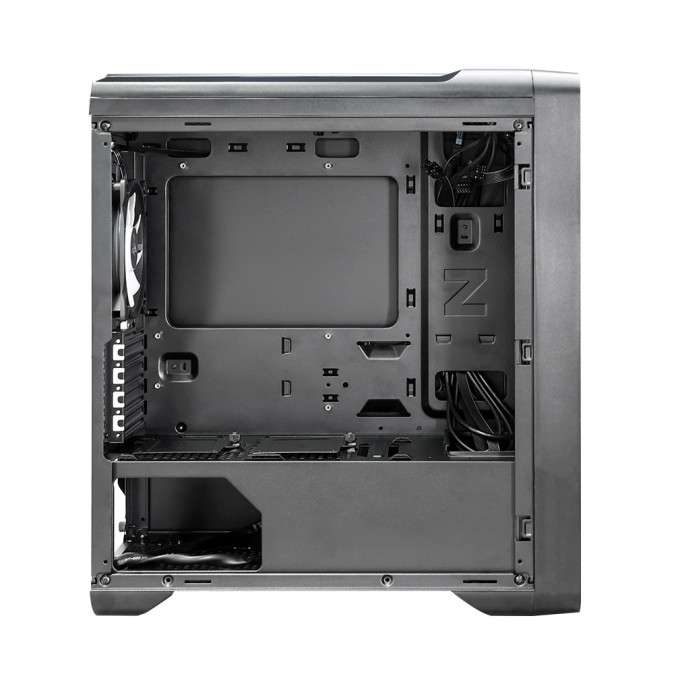 Zalman M3 PLUS RGB fekete (táp nélküli) ablakos mATX ház PC