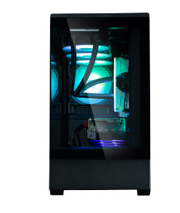 Zalman P30 BLACK táp nélküli ablakos MT Mini Tower számítógépház fekete PC