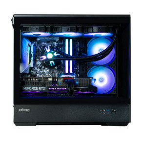 Zalman P30 BLACK táp nélküli ablakos MT Mini Tower számítógépház fekete PC