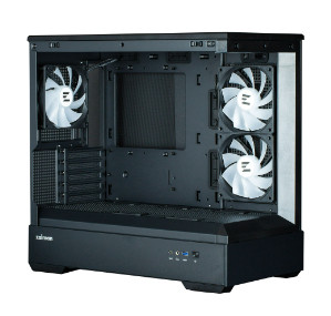 Zalman P30 BLACK táp nélküli ablakos MT Mini Tower számítógépház fekete PC