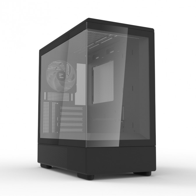 Zalman P10 BLACK táp nélküli ablakos MT Mini Tower számítógépház fekete PC
