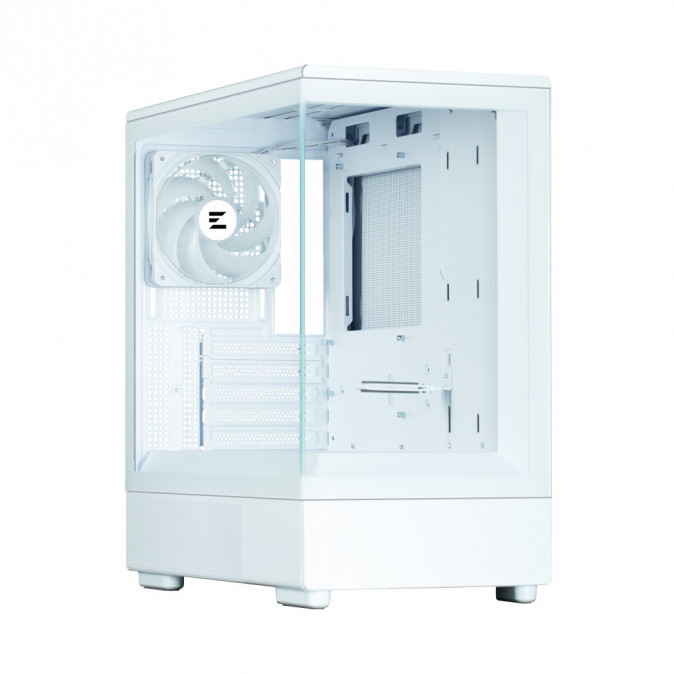 Zalman P10 WHITE táp nélküli ablakos MT Mini Tower számítógépház fehér PC