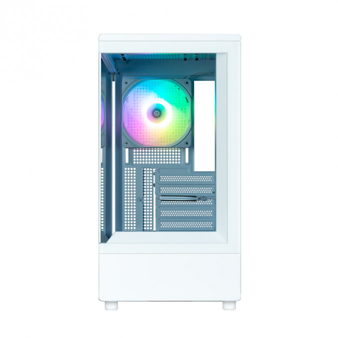Zalman P10 WHITE táp nélküli ablakos MT Mini Tower számítógépház fehér PC
