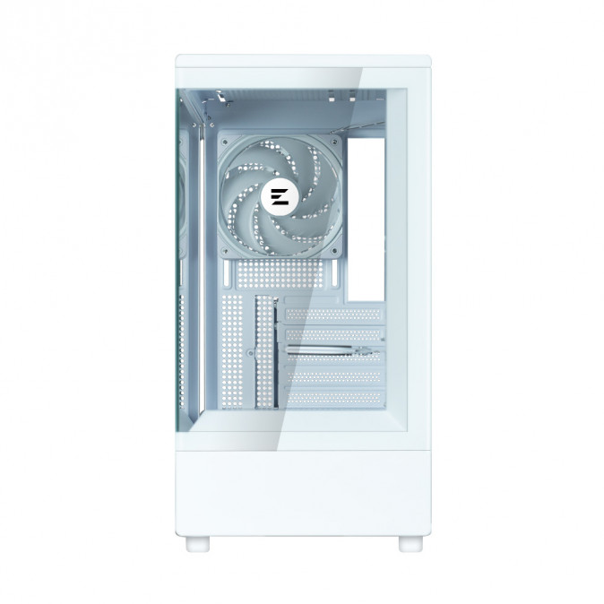 Zalman P10 WHITE táp nélküli ablakos MT Mini Tower számítógépház fehér PC