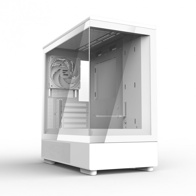 Zalman P10 WHITE táp nélküli ablakos MT Mini Tower számítógépház fehér PC