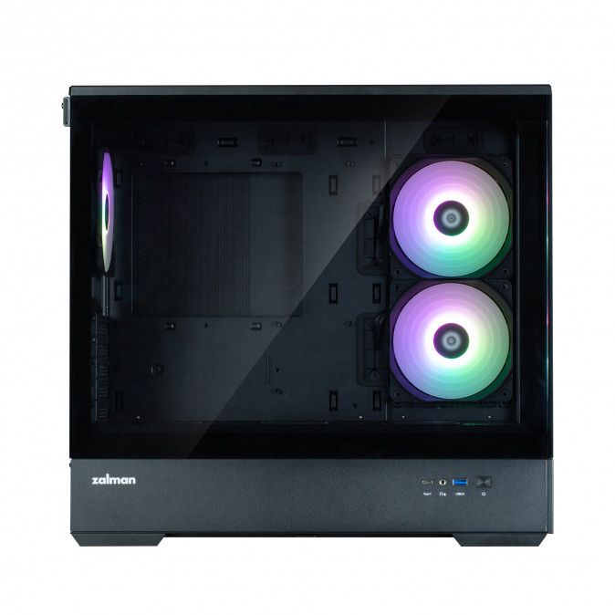 Zalman P30 BLACK V2 táp nélküli ablakos MT Mini Tower számítógépház fekete PC