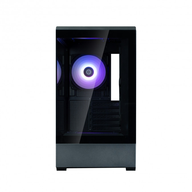 Zalman P30 BLACK V2 táp nélküli ablakos MT Mini Tower számítógépház fekete PC