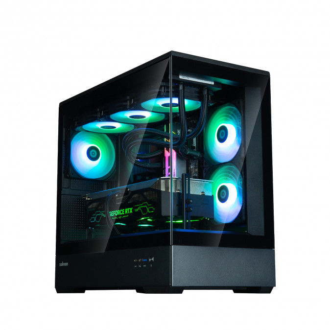 Zalman P30 BLACK V2 táp nélküli ablakos MT Mini Tower számítógépház fekete PC
