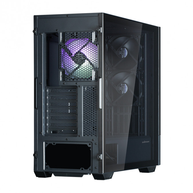 Zalman Z10 DS BLACK táp nélküli ablakos Mid Tower számítógépház fekete PC