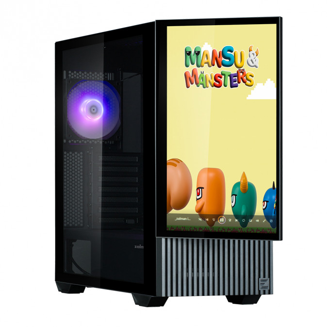 Zalman Z10 DS BLACK táp nélküli ablakos Mid Tower számítógépház fekete PC