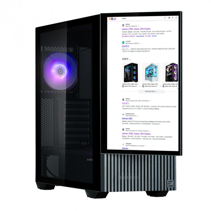 Zalman Z10 DS BLACK táp nélküli ablakos Mid Tower számítógépház fekete PC