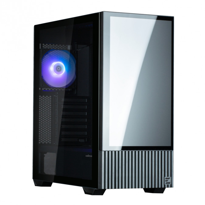 Zalman Z10 DS BLACK táp nélküli ablakos Mid Tower számítógépház fekete PC