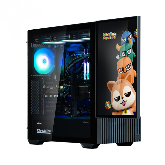 Zalman Z10 DS BLACK táp nélküli ablakos Mid Tower számítógépház fekete PC
