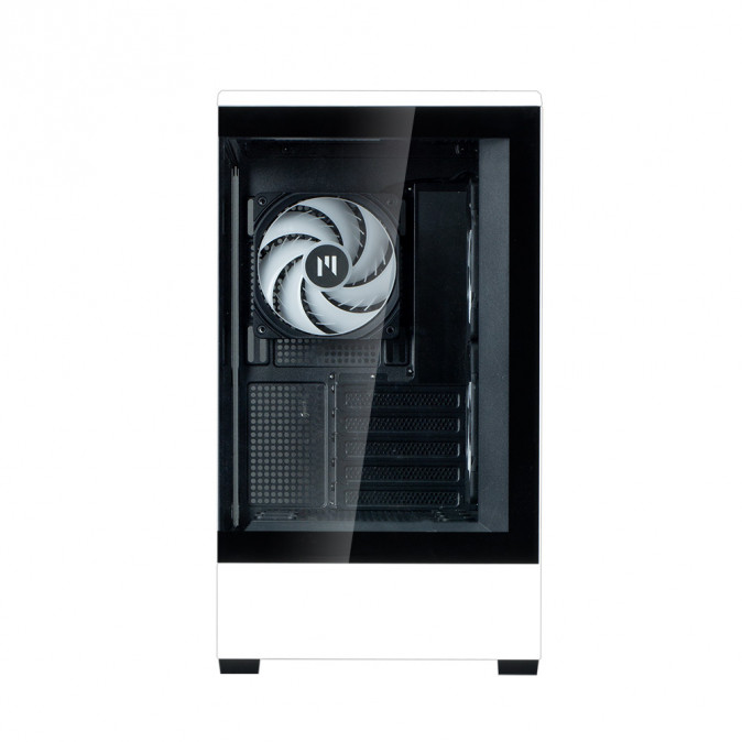 Zalman P30 BW táp nélküli ablakos MT Mini Tower számítógépház fekete-fehér PC