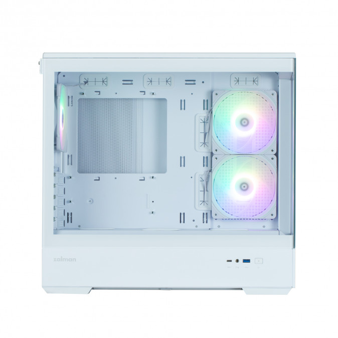 Zalman P30 WHITE V2 táp nélküli ablakos MT Mini Tower számítógépház fehér PC
