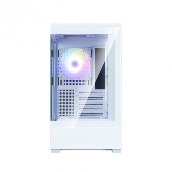 Zalman P30 WHITE V2 táp nélküli ablakos MT Mini Tower számítógépház fehér PC