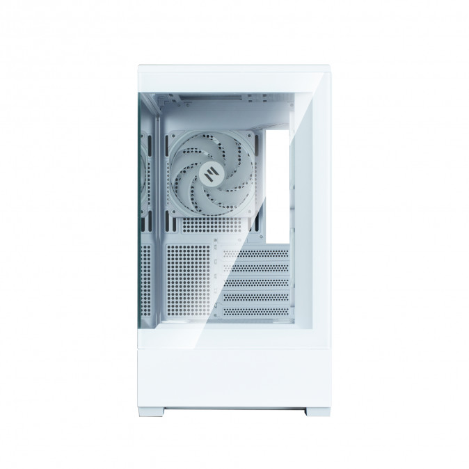 Zalman P30 WHITE V2 táp nélküli ablakos MT Mini Tower számítógépház fehér PC
